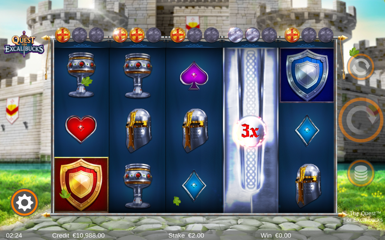 The Quest for Excalibucks gameplay