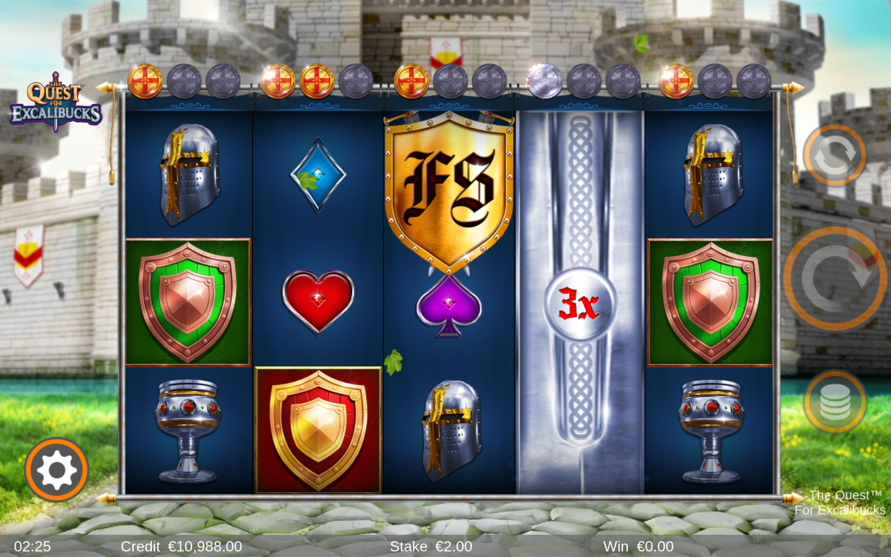 The Quest for Excalibucks gameplay