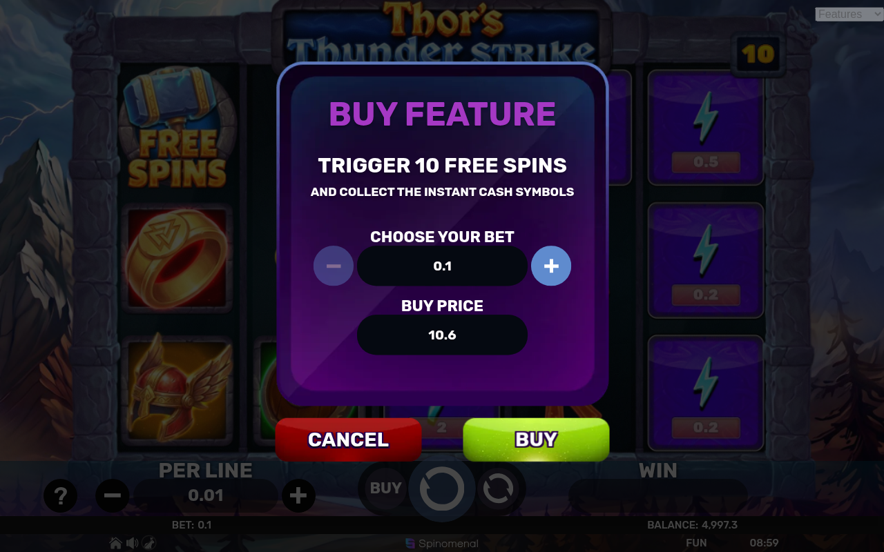 Thor's Thunder Strike bonus buy