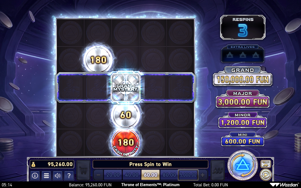 Throne of Elements: Platinum bonus round