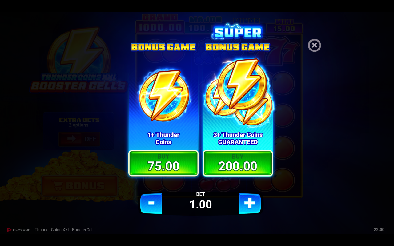 Thunder Coins XXL: Booster Cells bonus buy