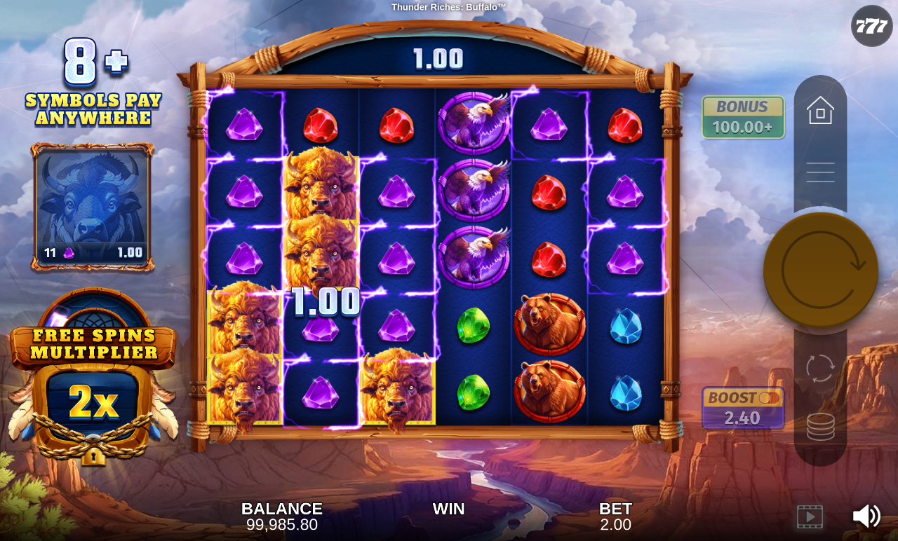 Thunder Riches: Buffalo base game