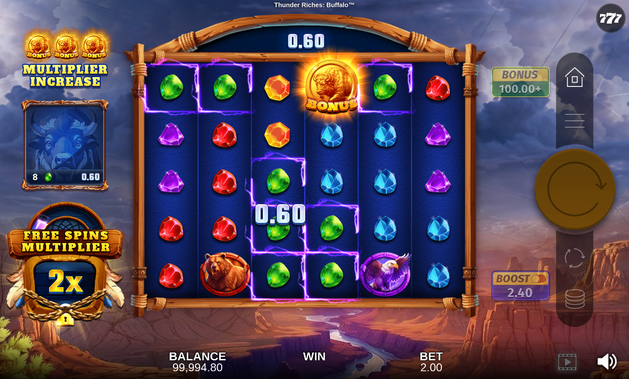 Thunder Riches: Buffalo gameplay