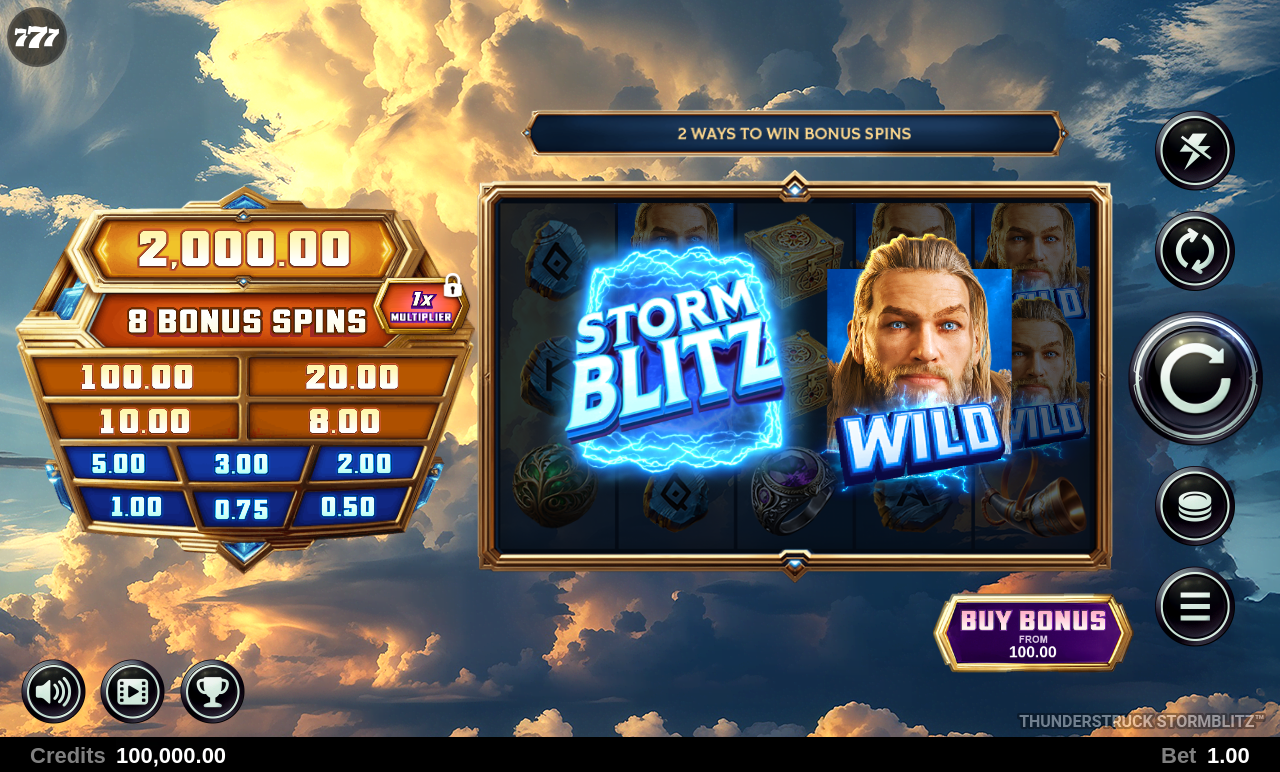 Thunderstruck Stormblitz base game