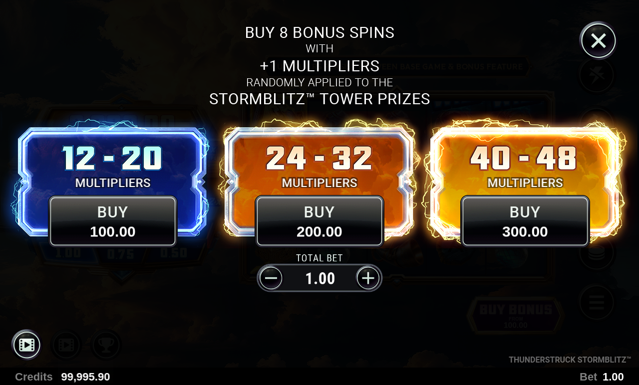 Thunderstruck Stormblitz bonus buy