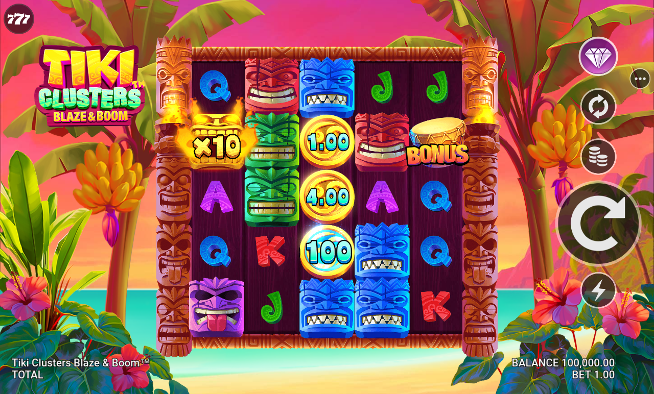 Tiki Clusters Blaze & Boom base game