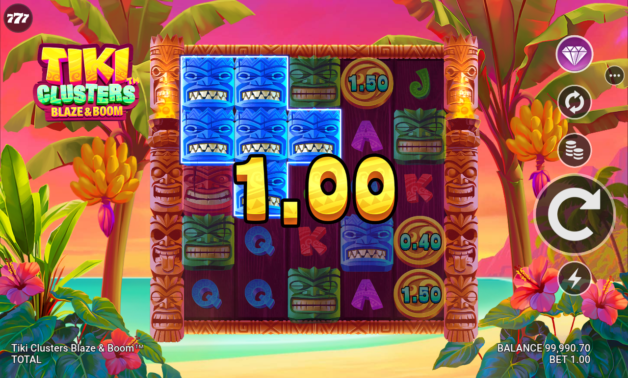 Tiki Clusters Blaze & Boom gameplay
