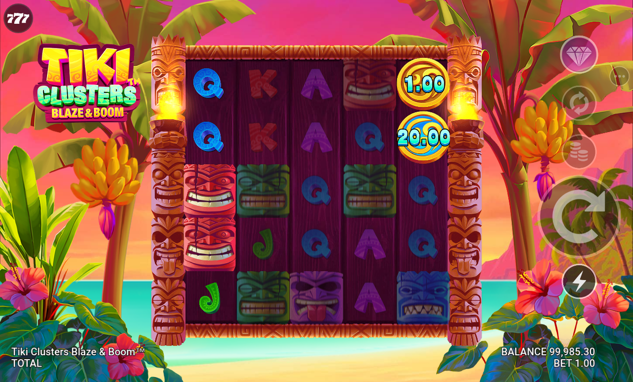 Tiki Clusters Blaze & Boom gameplay
