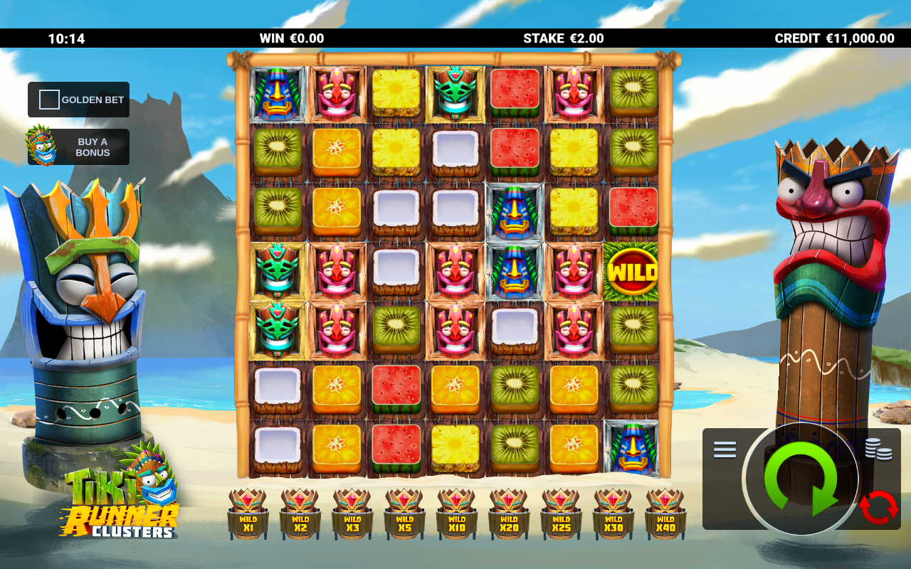 Tiki Runner Clusters base game