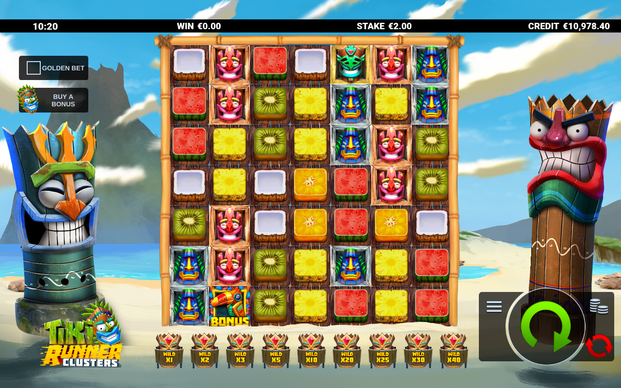 Tiki Runner Clusters gameplay