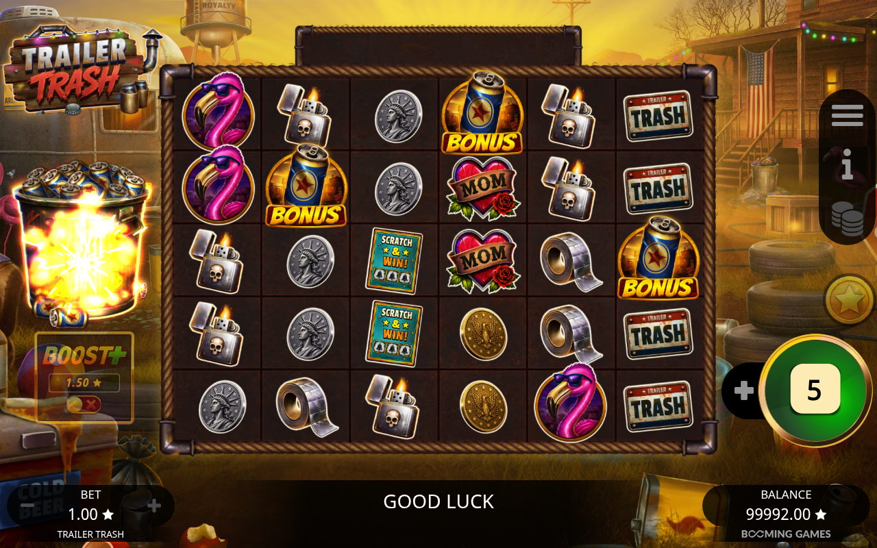 Trailer Trash free spins gameplay