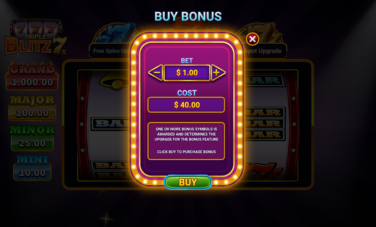 Triple Blitz 7s bonus buy