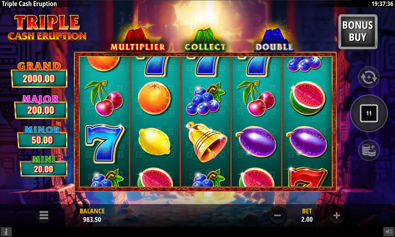 Triple Cash Eruption gameplay