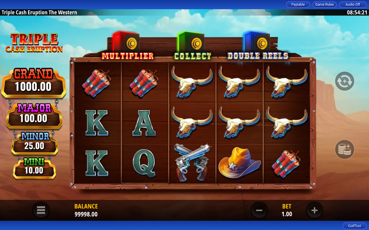 Triple Cash Eruption The Western gameplay