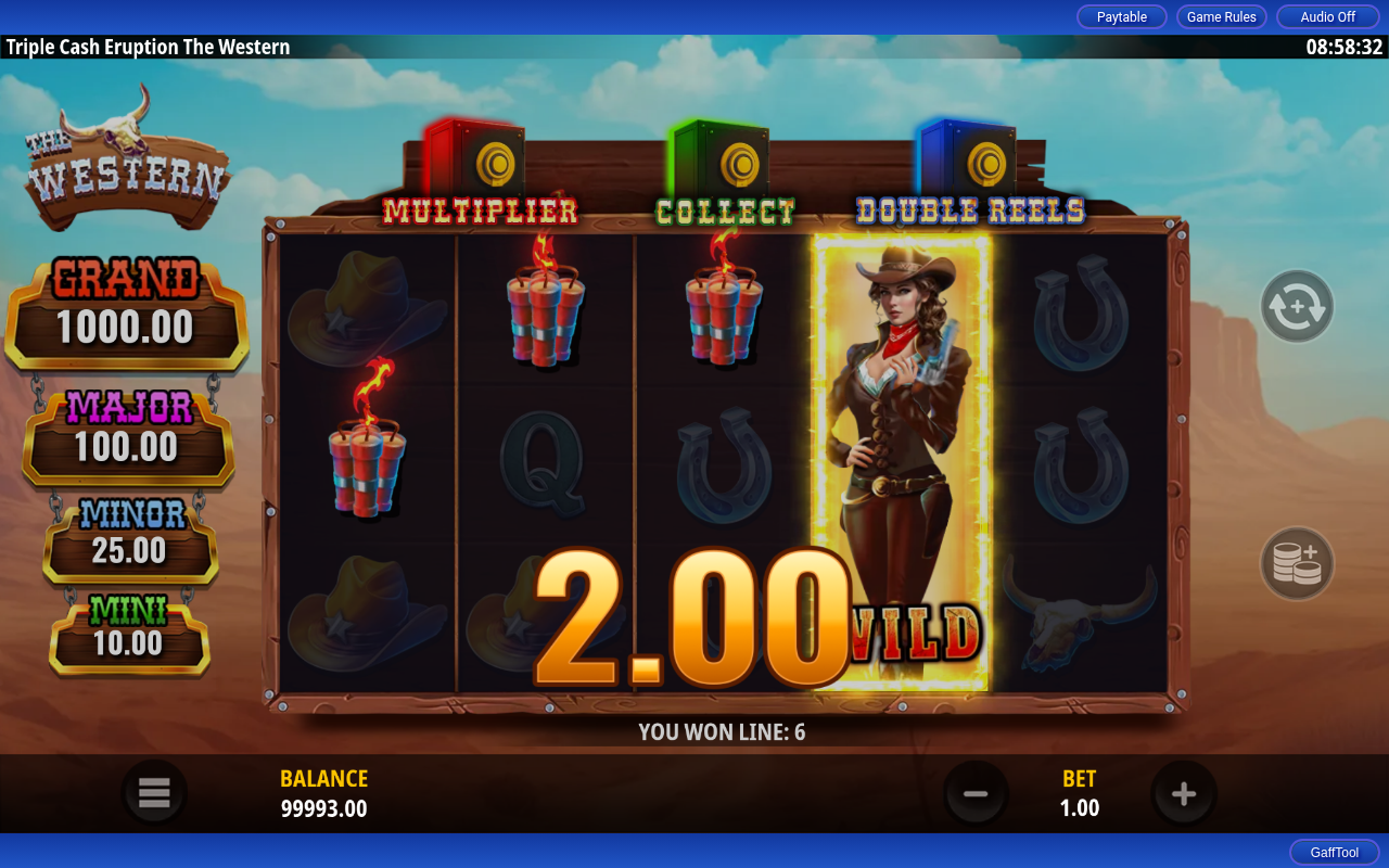 Triple Cash Eruption The Western gameplay