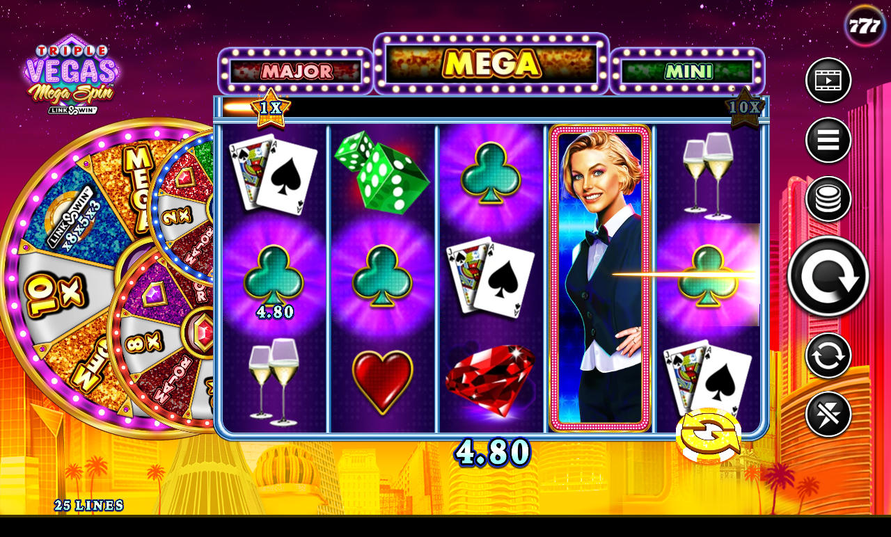 Triple Vegas Mega Spin base game