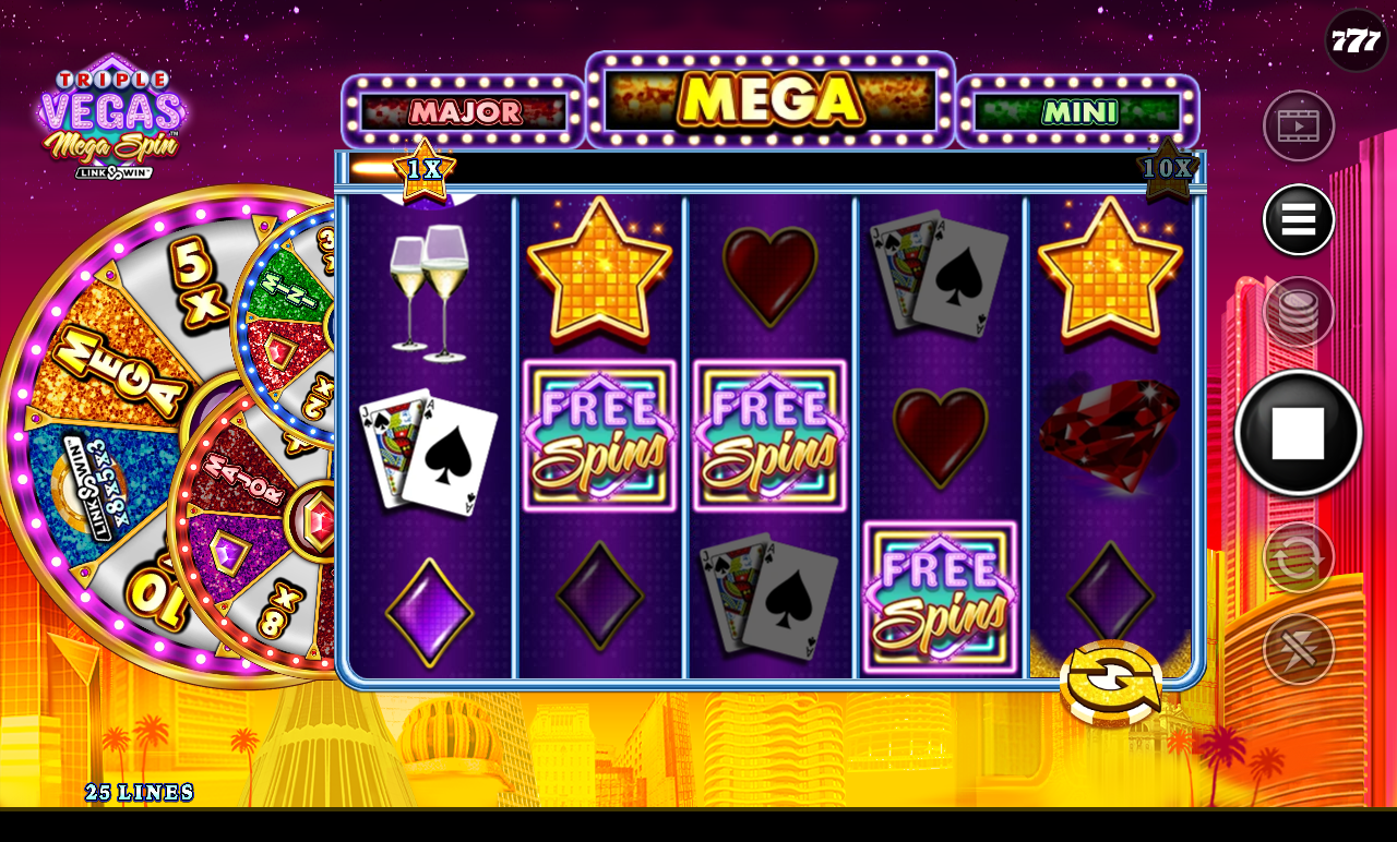 Triple Vegas Mega Spin gameplay