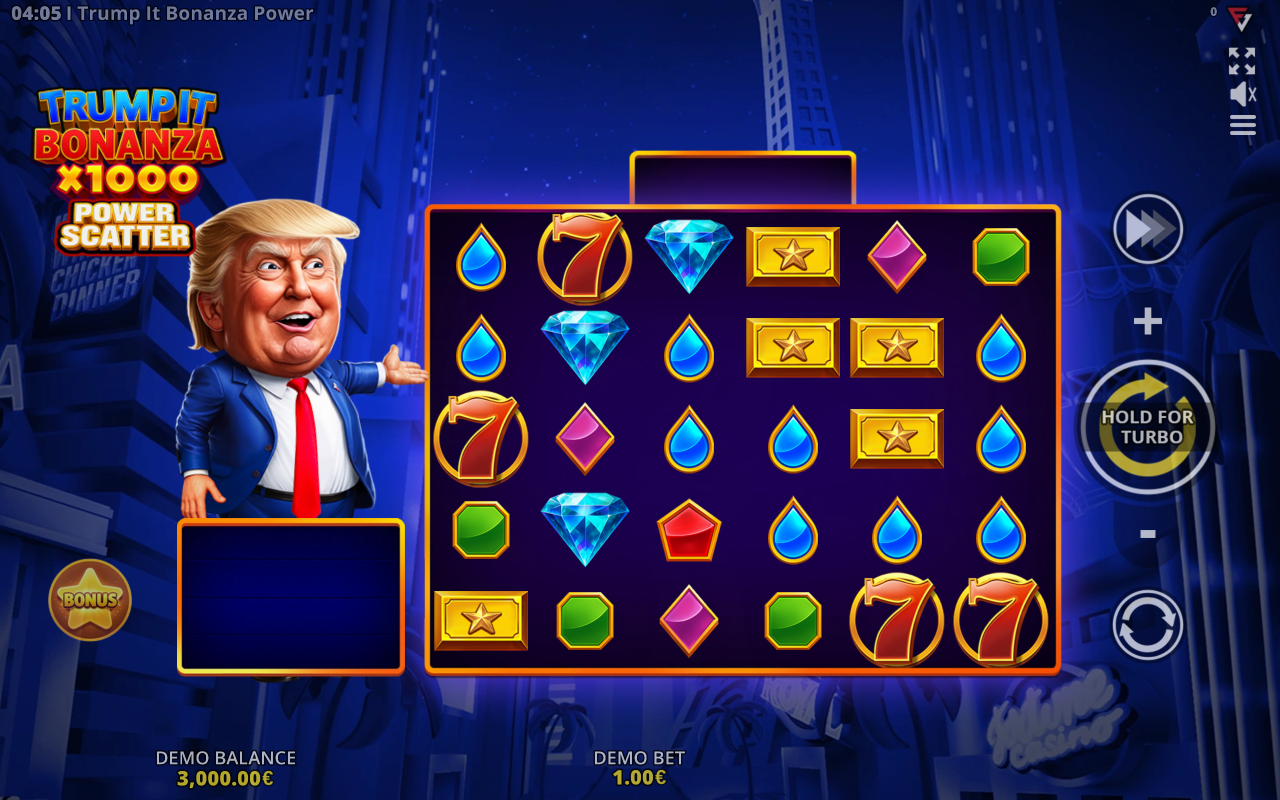 Trump It Bonanza x1000: Power Scatter base game