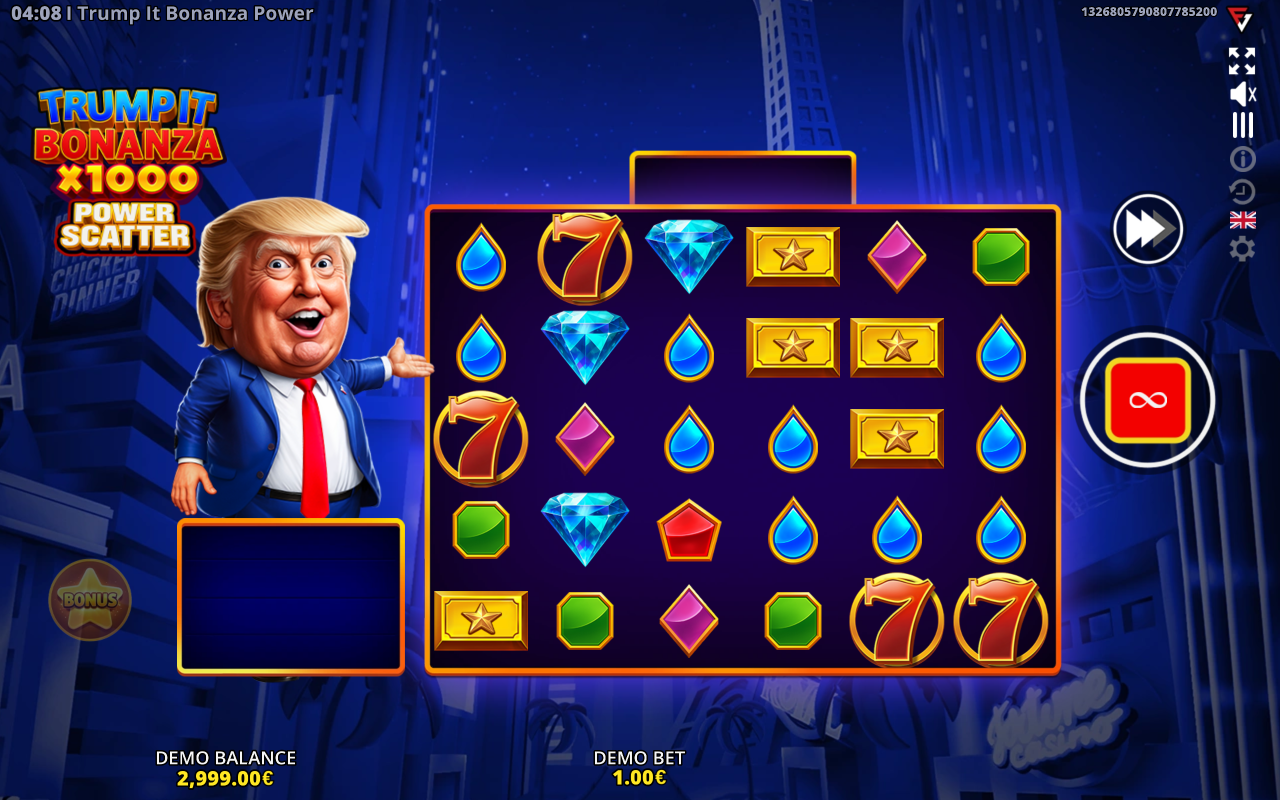 Trump It Bonanza x1000: Power Scatter gameplay