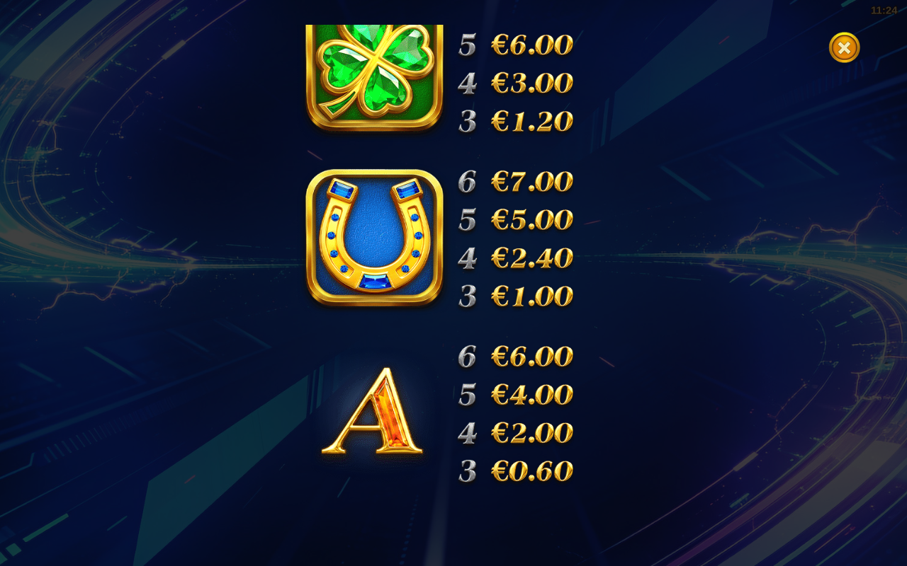 Turbo Gold Deluxe GigaBlox information screen