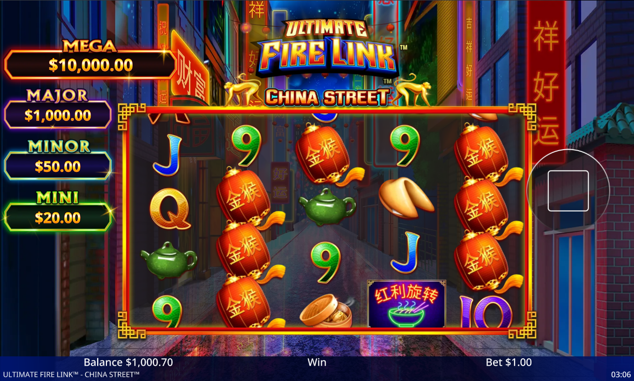 Ultimate Fire Link China Street gameplay