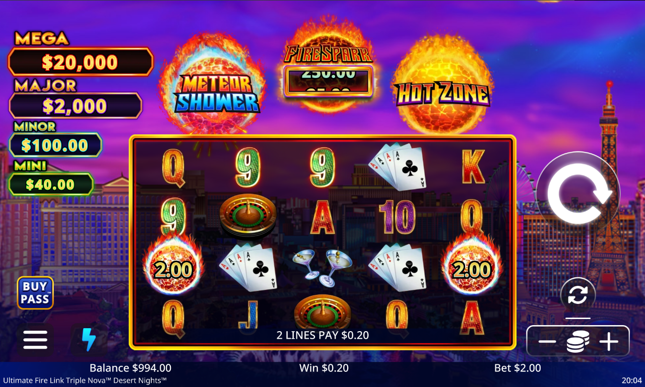 Ultimate Fire Link Triple Nova Desert Nights gameplay