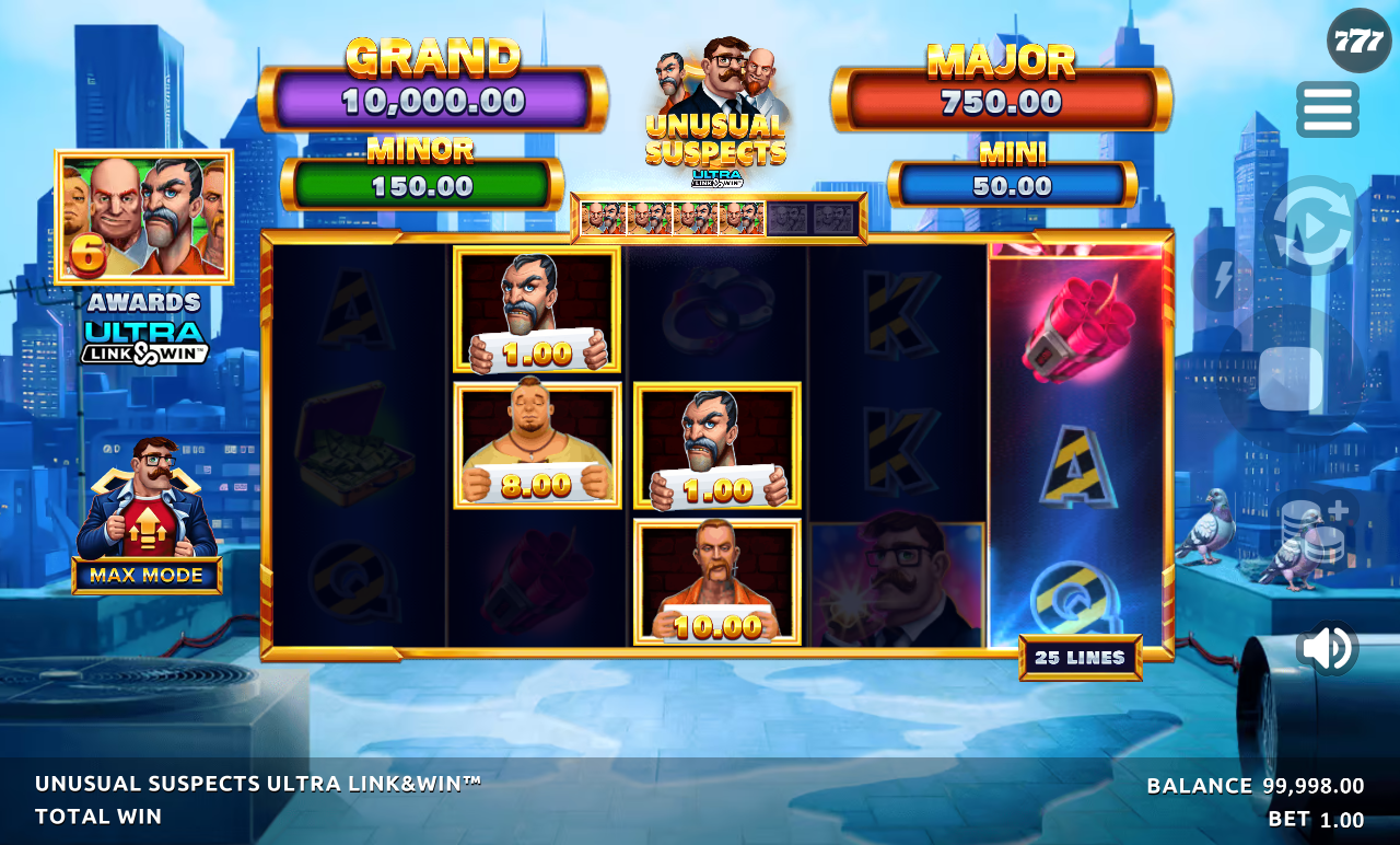 Unusual Suspects Ultra Link&Win gameplay