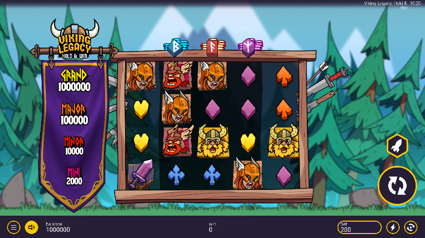 Viking Legacy Hold and Win base game play