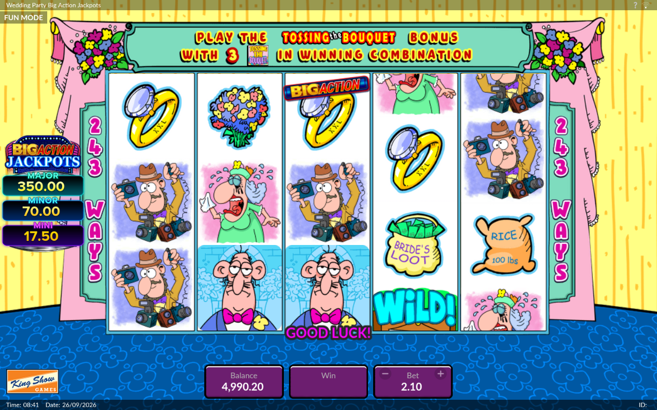 Wedding Party Big Action Jackpots gameplay