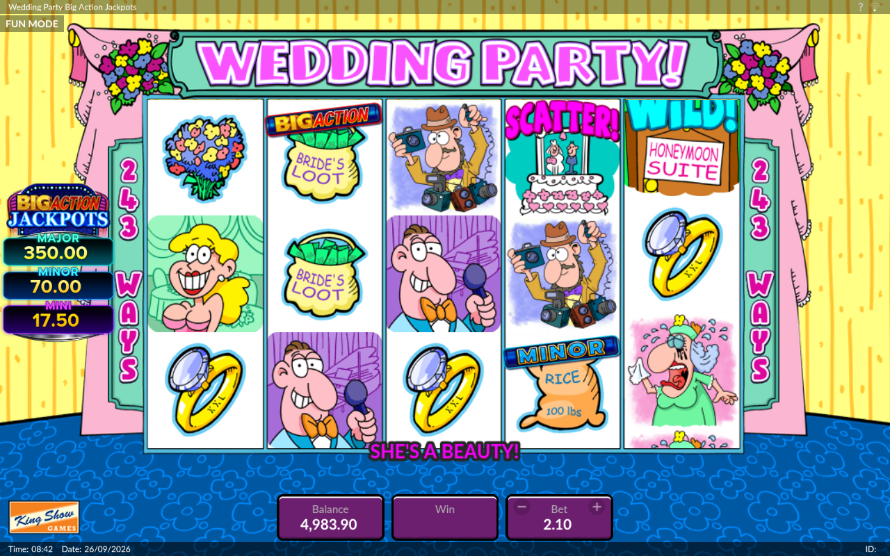 Wedding Party Big Action Jackpots gameplay