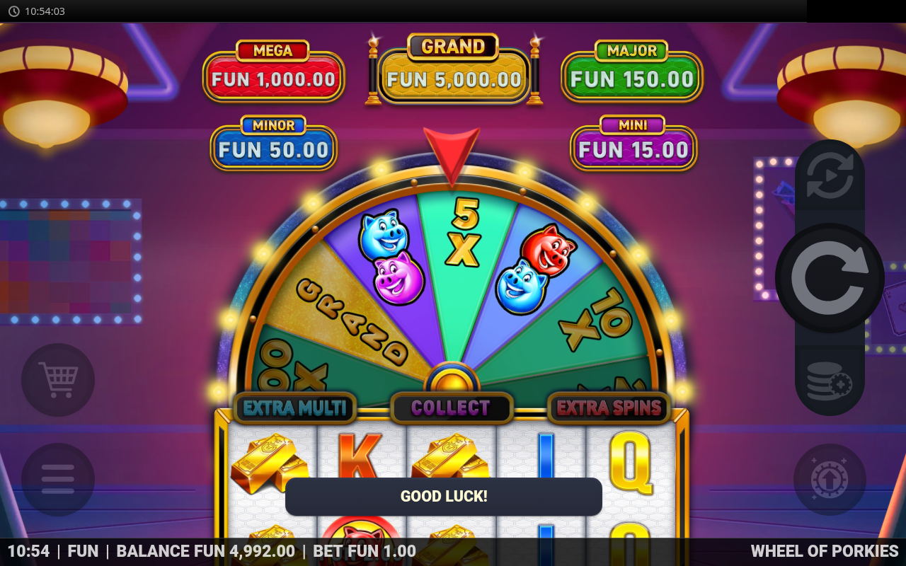 Wheel of Porkies gameplay
