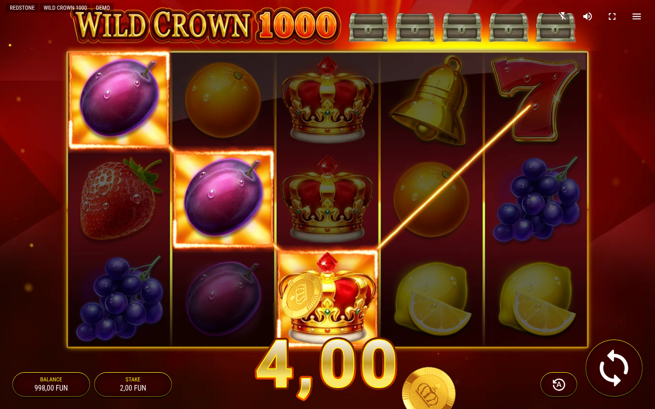 Wild Crown 1000 gameplay