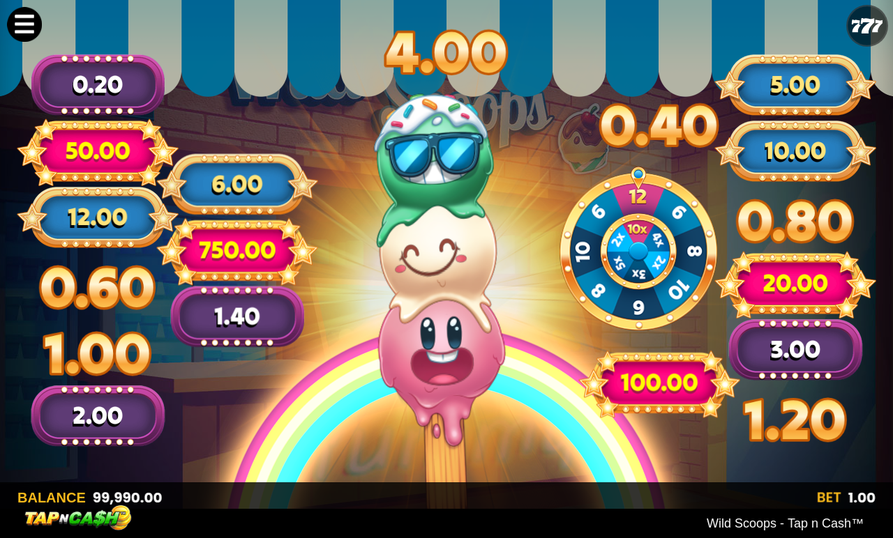 Wild Scoops - Tap n Cash gameplay