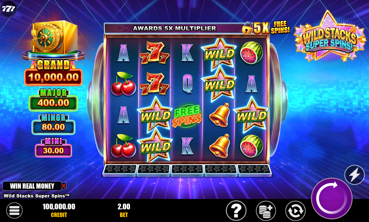 Wild Stacks Super Spins base game