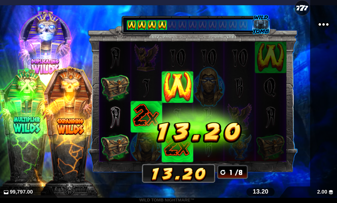 Wild Tomb Nightmare bonus round