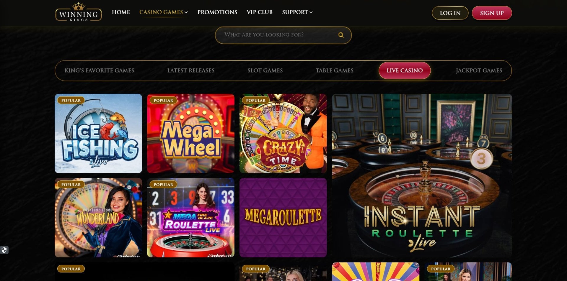 Winning Kings Live Casino