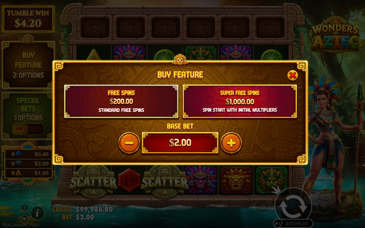 Wonders of Aztec bonus buy