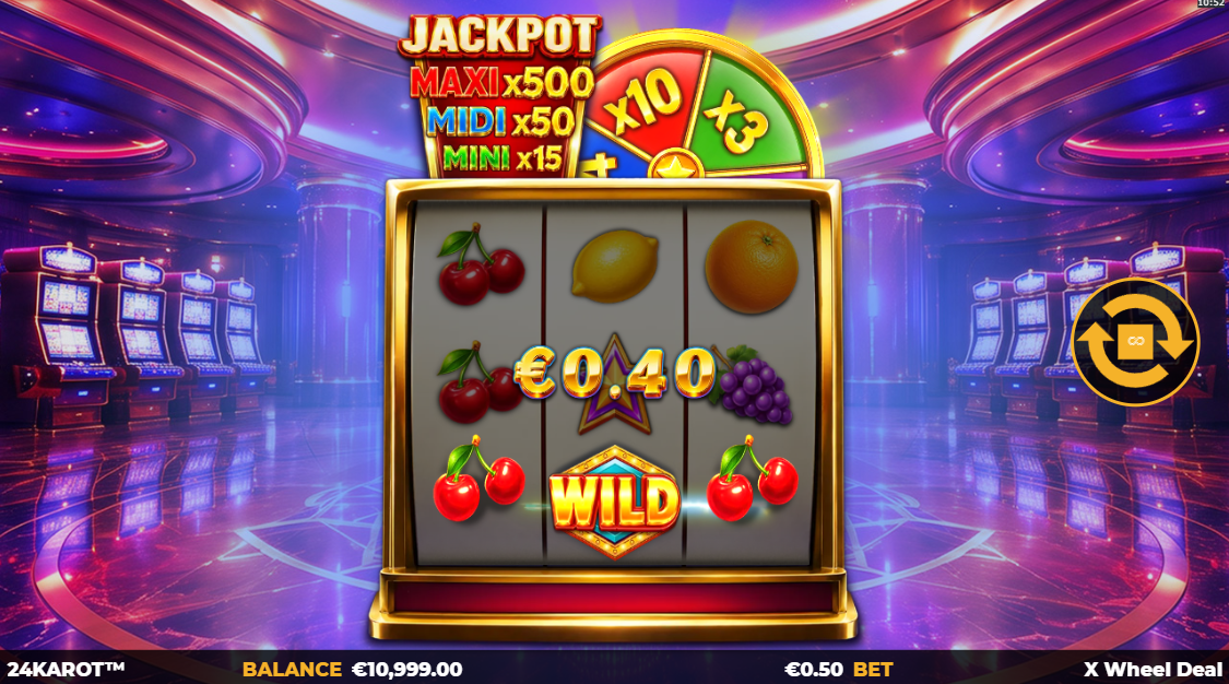 X Wheel Deal offers 5 fixed paylines