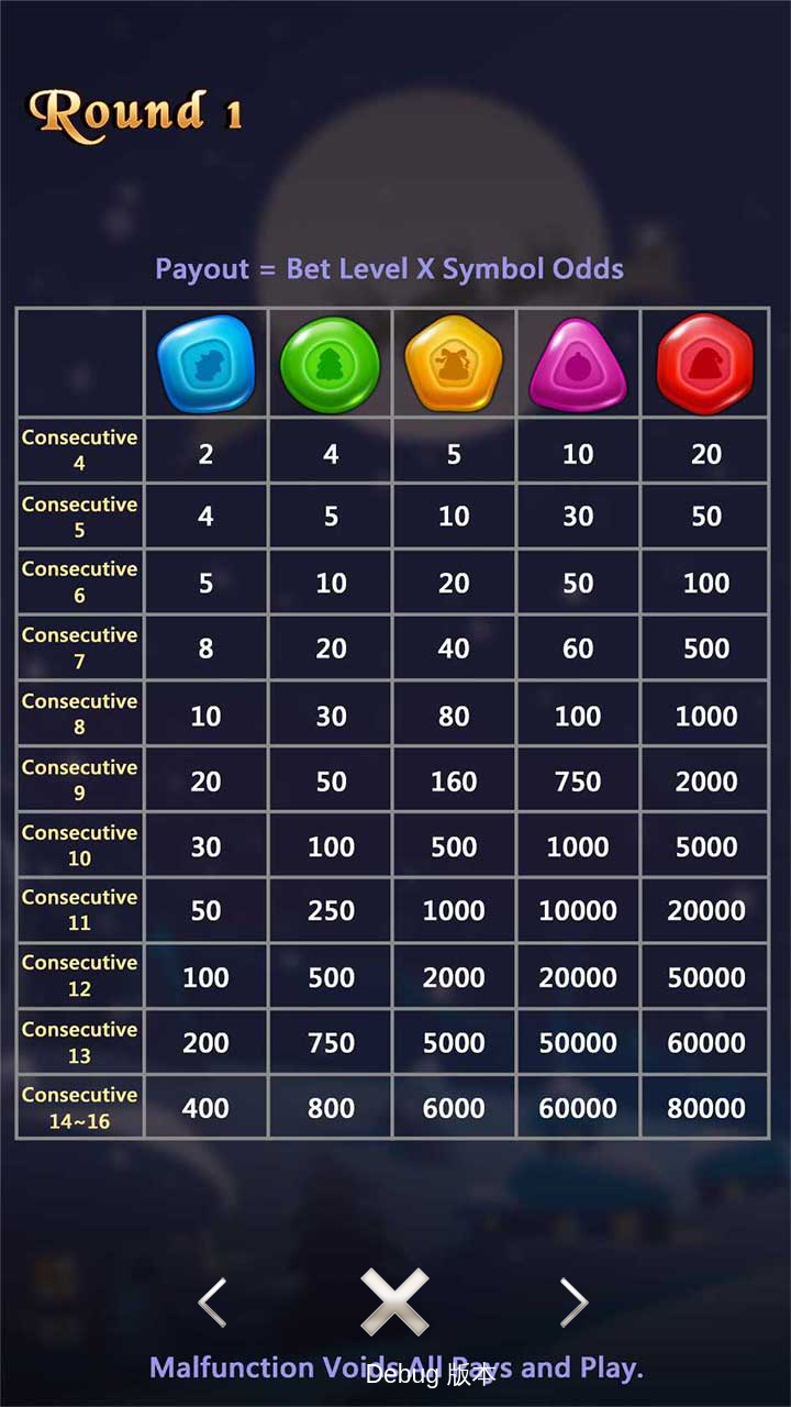 Xmas payout rules screen
