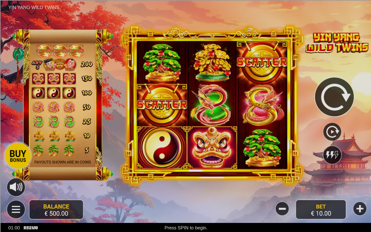 Yin Yang Wild Twins base game