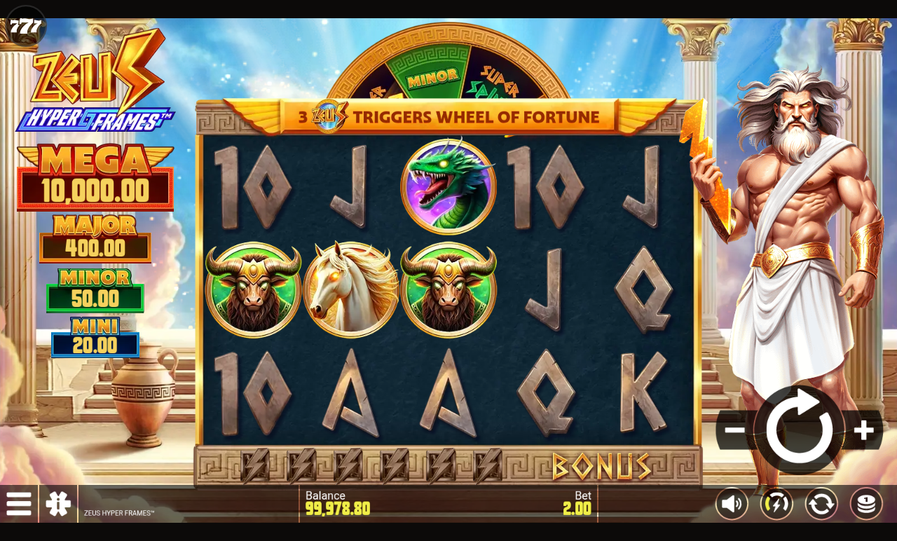 Zeus Hyper Frames gameplay