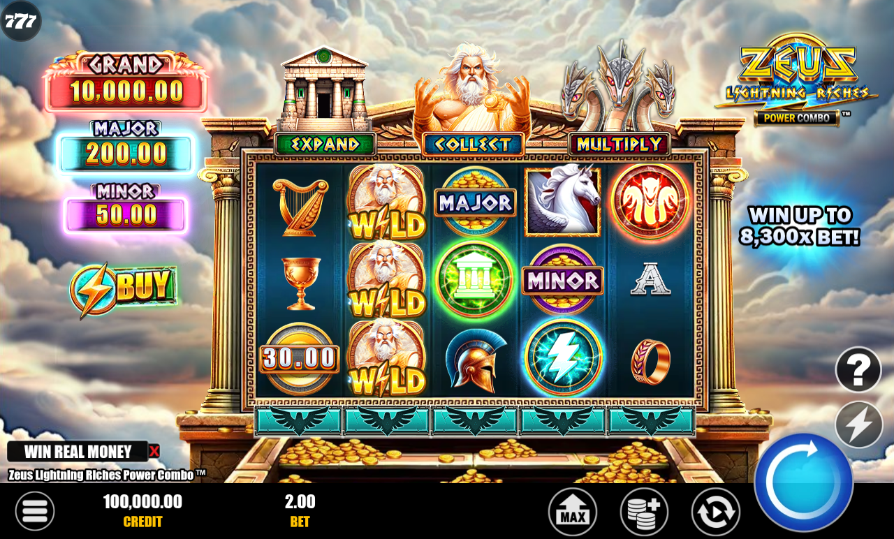 Zeus Lightning Riches Power Combo base game