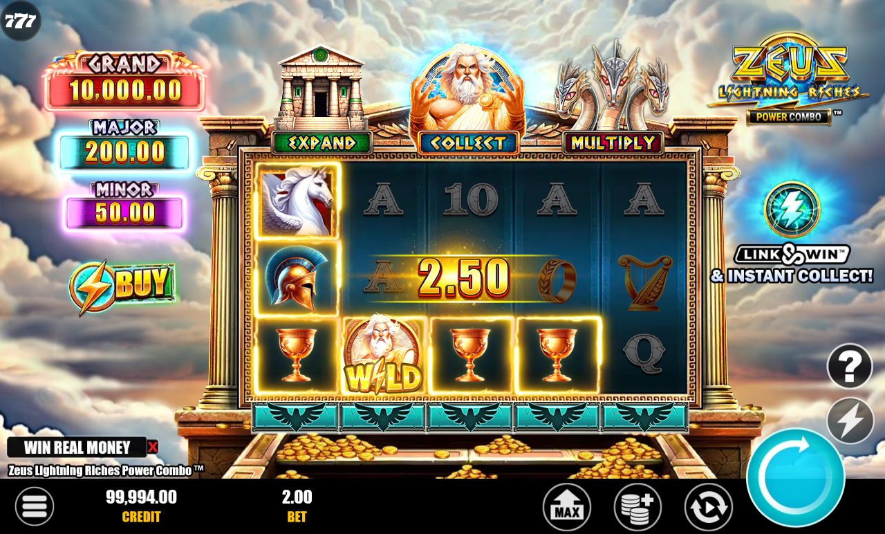 Zeus Lightning Riches Power Combo gameplay