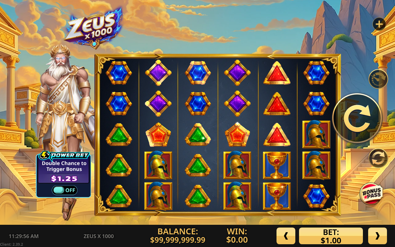 Zeus x 1000 base game