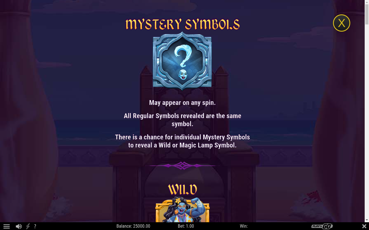 1001 Mystery Genie Fortunes Mystery Symbols information