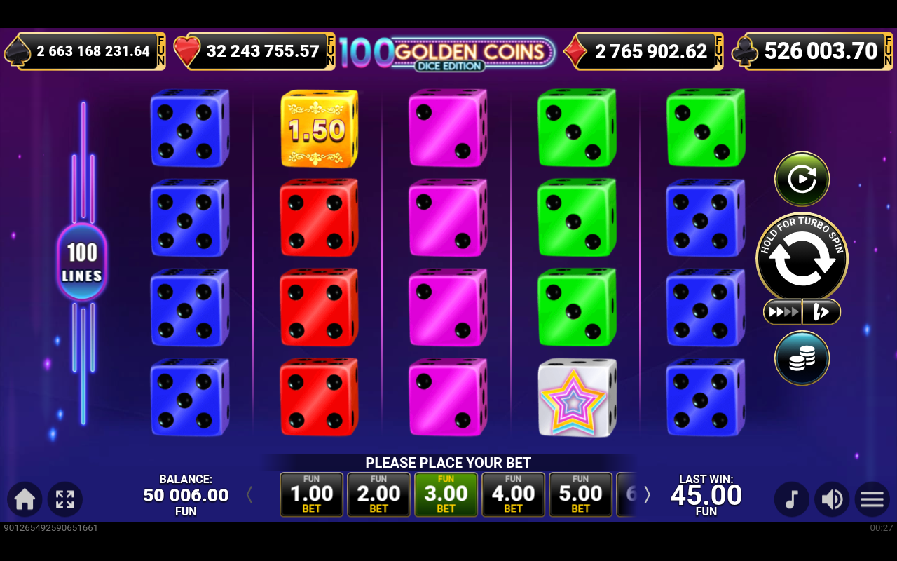 100 Golden Coins Dice Edition gameplay