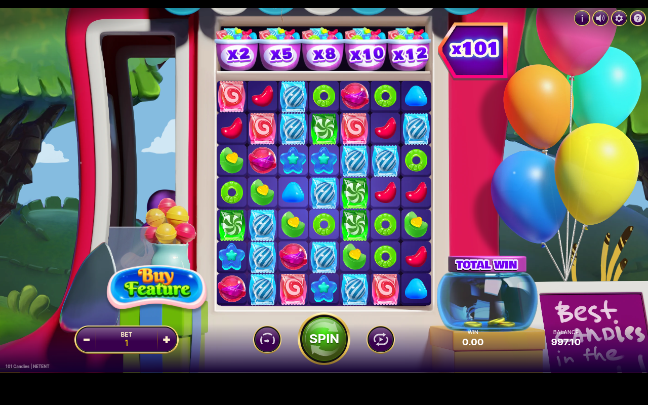 101 Candies gameplay with the wild conveyor