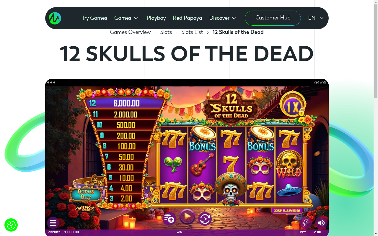 12 Skulls of the Dead base game