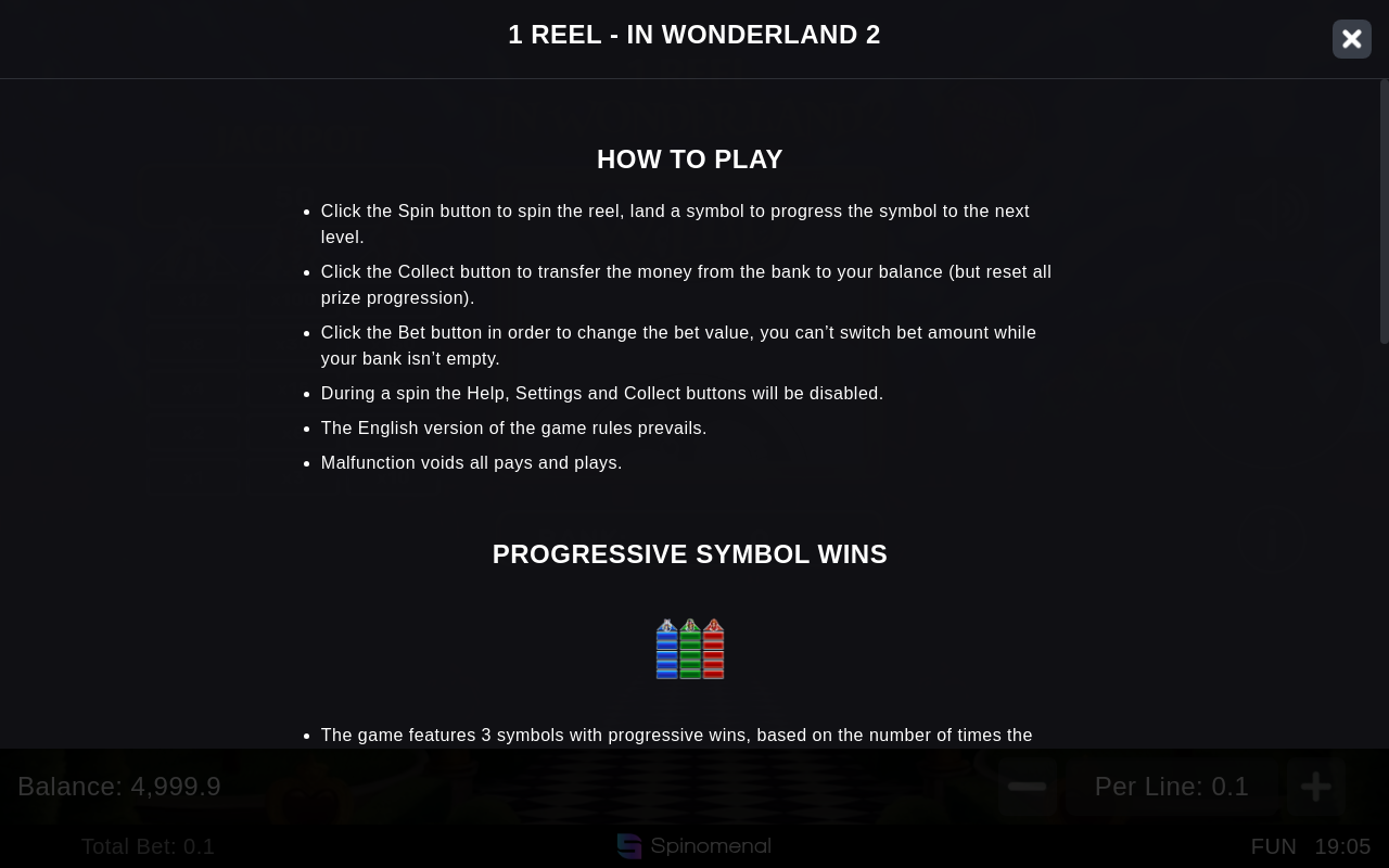 1 Reel - In Wonderland 2 information screen