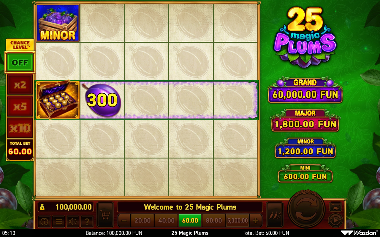 25 Magic Plums base game
